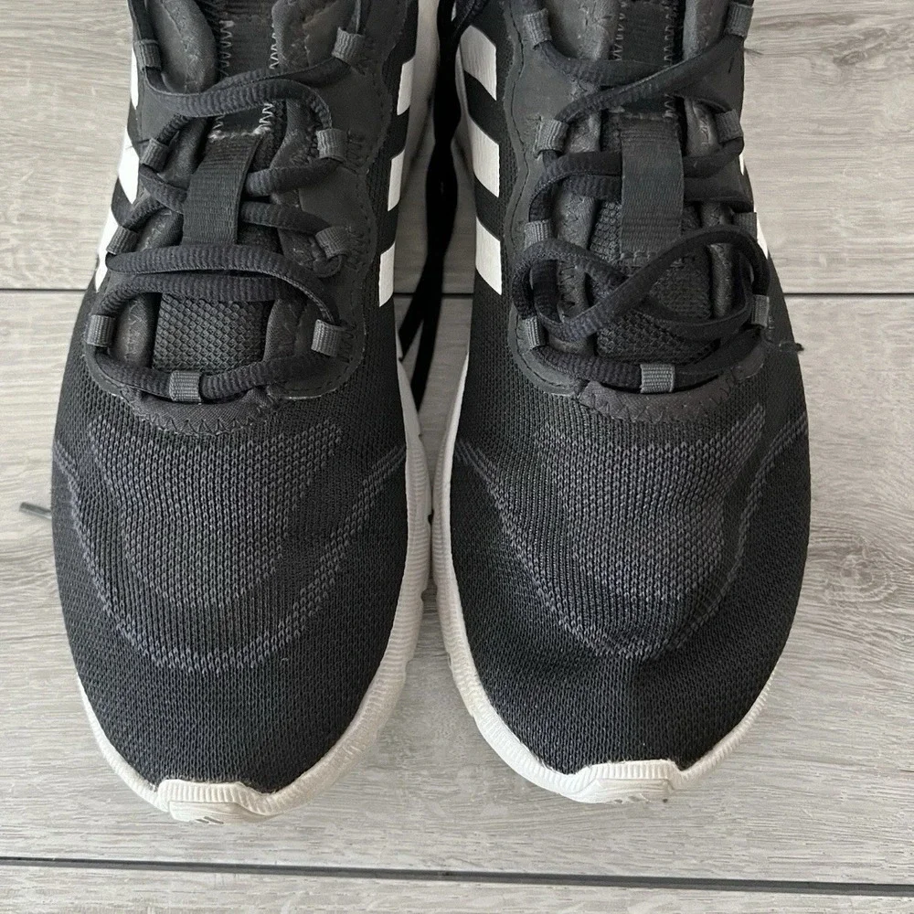 adidas Nario Move Womens Size 7 Black White Running Athletic Shoes Sneakers
